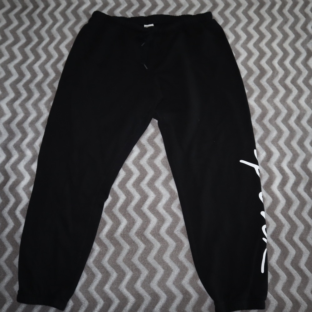 VS pink black sweatpants size XL